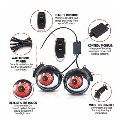 Beasteye™ Demon Eye LED Headlights — Multi-Mode Color Changing Car